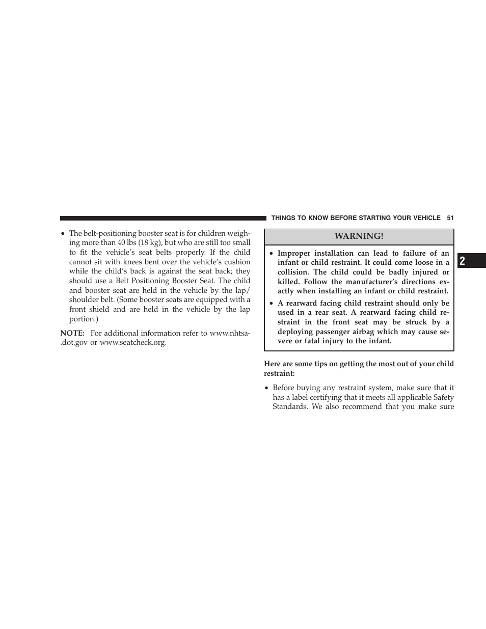 Chrysler 2005 PT Cruiser Convertible User Manual | Page 51 / 360
