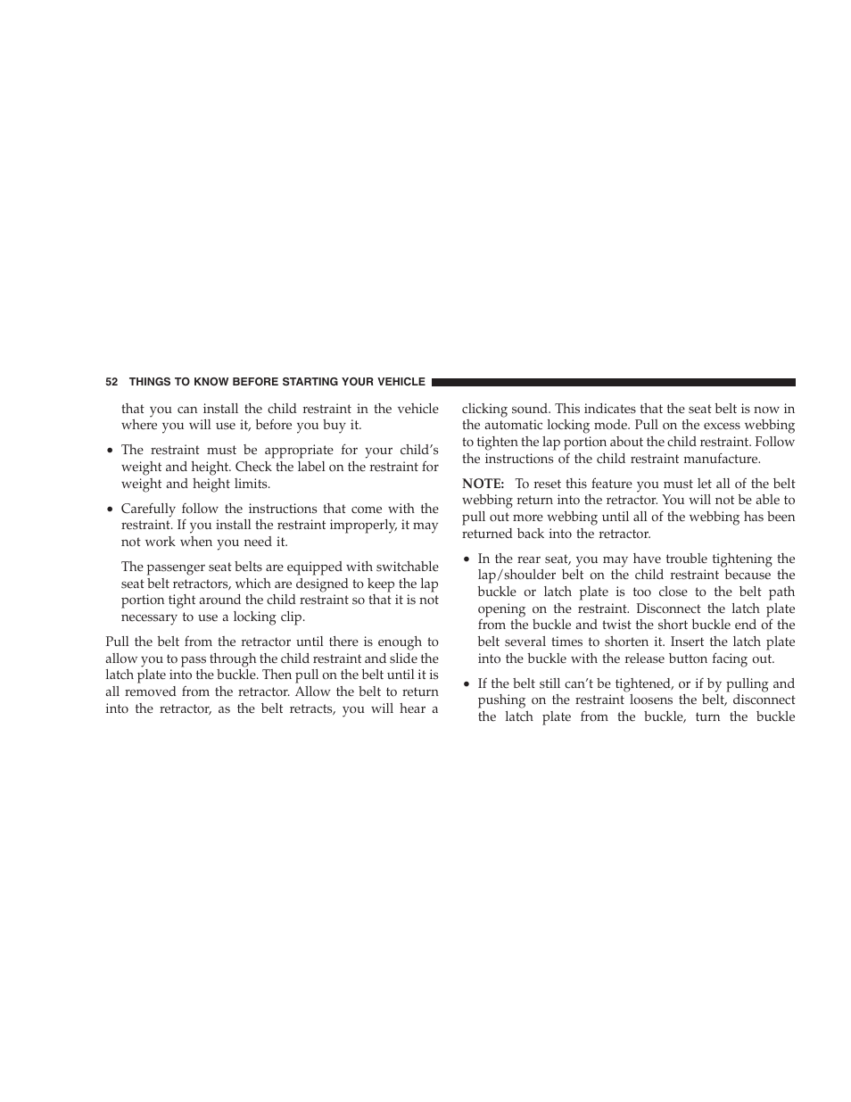 Chrysler 2005 PT Cruiser Convertible User Manual | Page 52 / 360