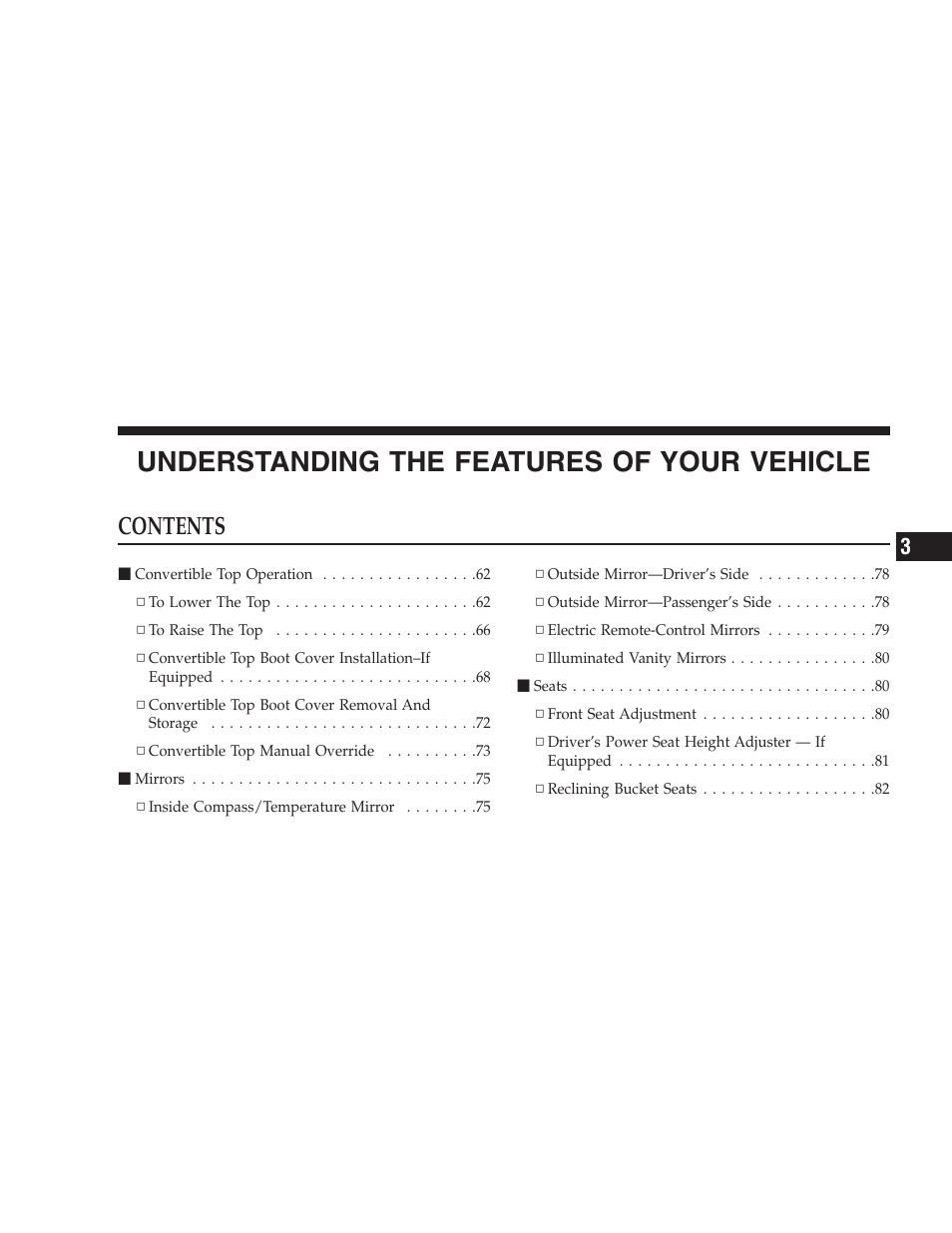 Chrysler 2005 PT Cruiser Convertible User Manual | Page 59 / 360