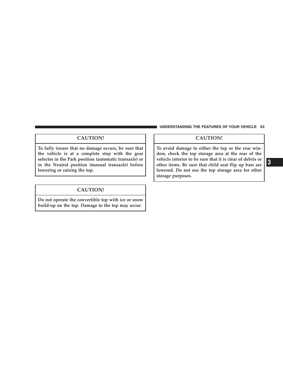 Chrysler 2005 PT Cruiser Convertible User Manual | Page 63 / 360