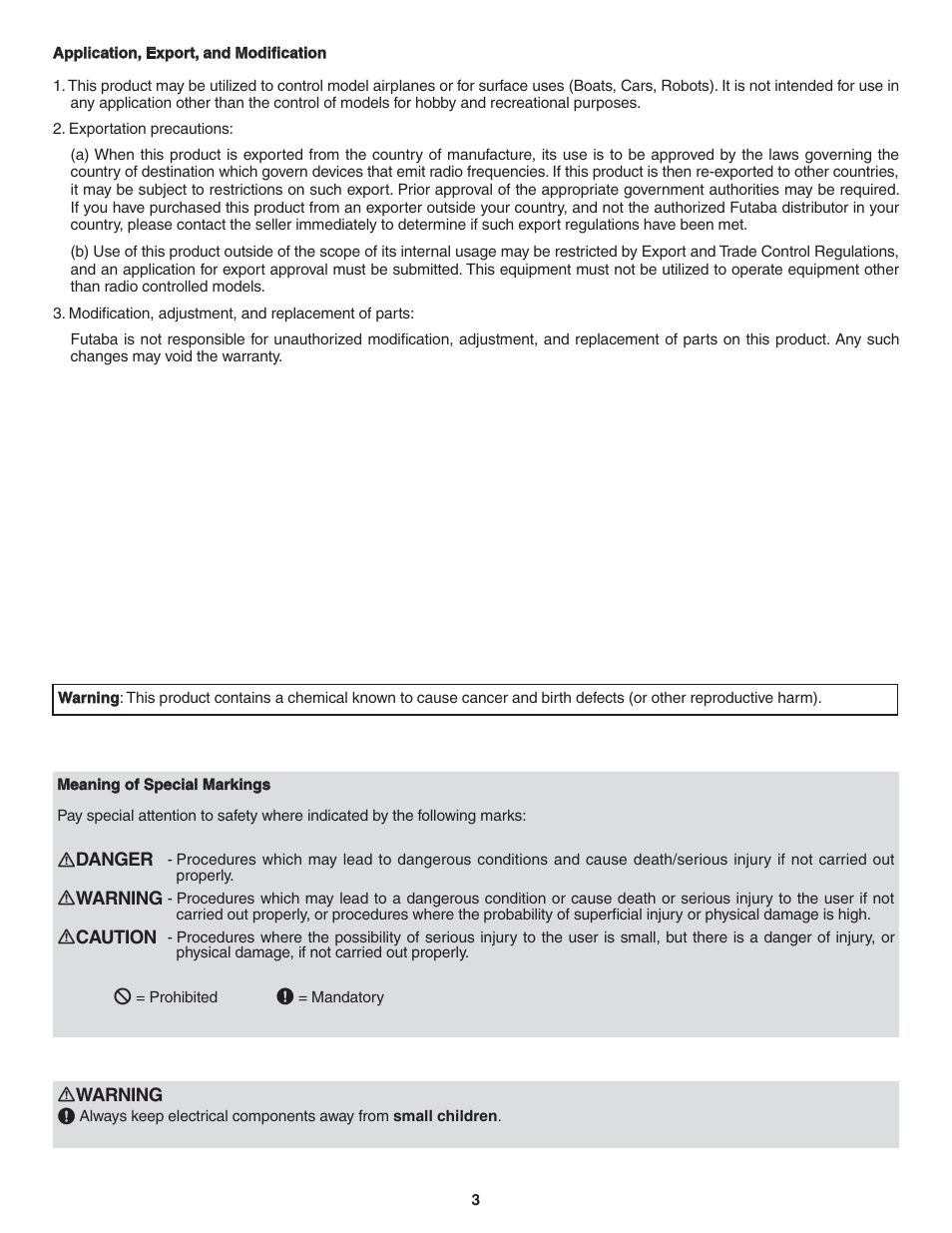 Futaba 4YF 2.4GHz FHSS User Manual | Page 3 / 15