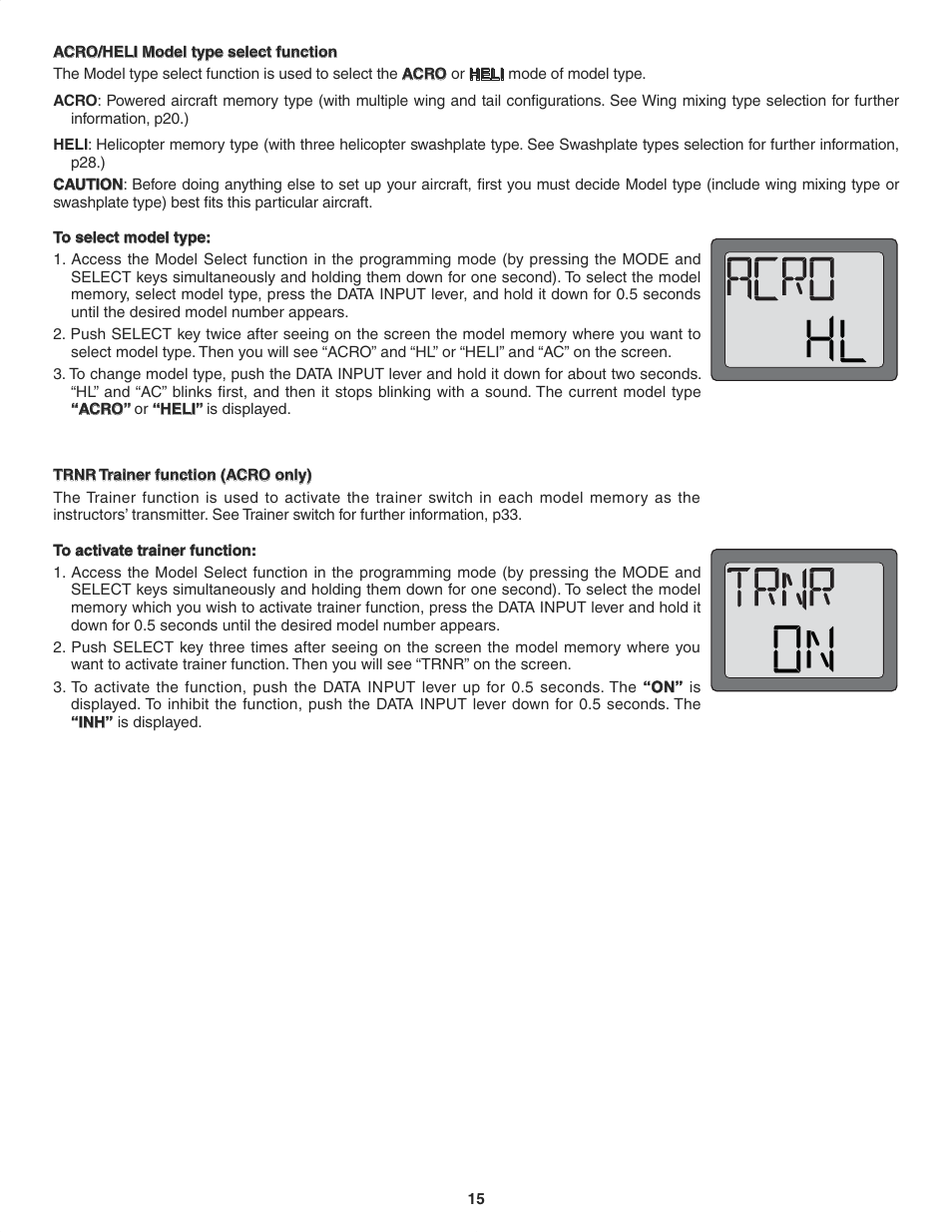 Futaba 6EX 2.4GHz User Manual | Page 15 / 38