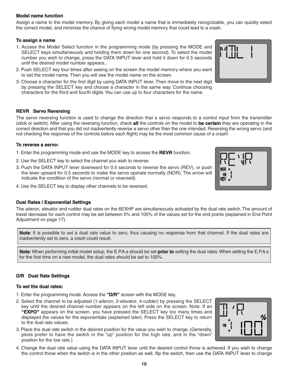 Futaba 6EX 2.4GHz User Manual | Page 16 / 38