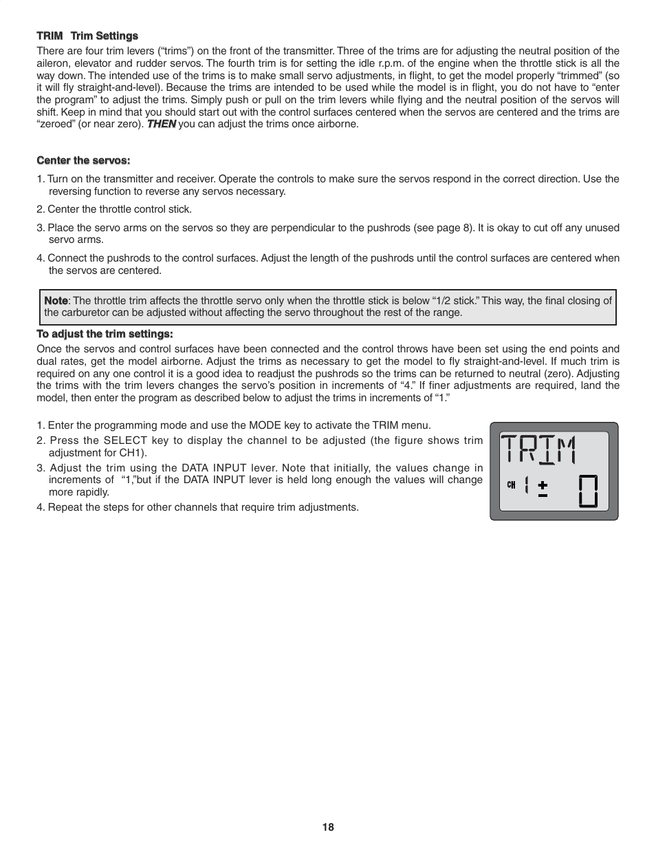 Futaba 6EX 2.4GHz User Manual | Page 18 / 38