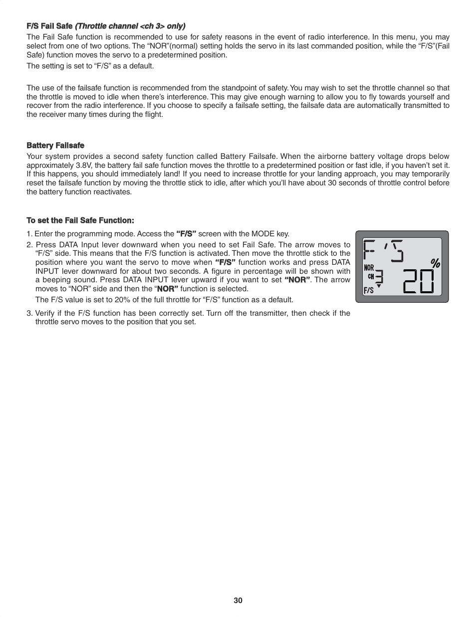 Futaba 6EX 2.4GHz User Manual | Page 30 / 38