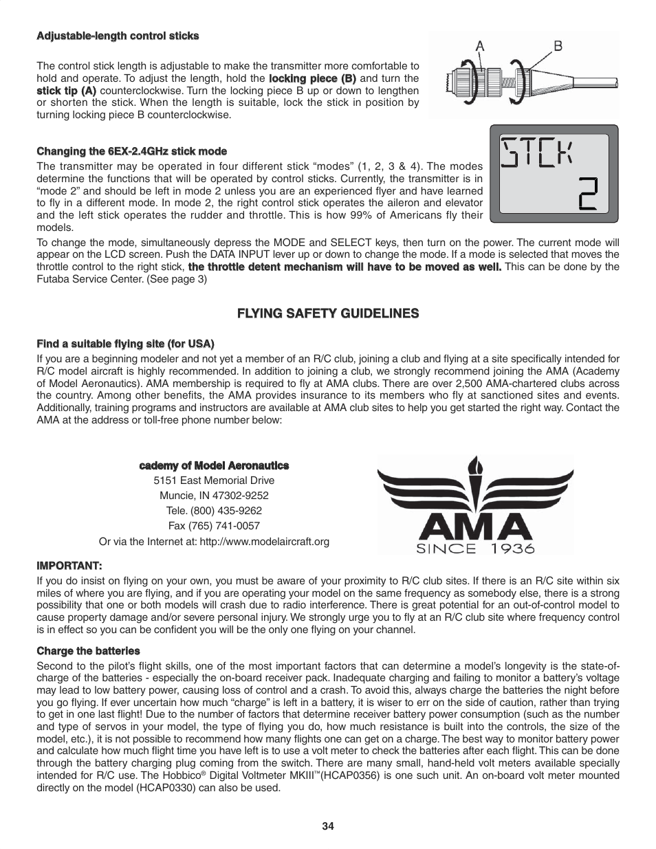 Futaba 6EX 2.4GHz User Manual | Page 34 / 38