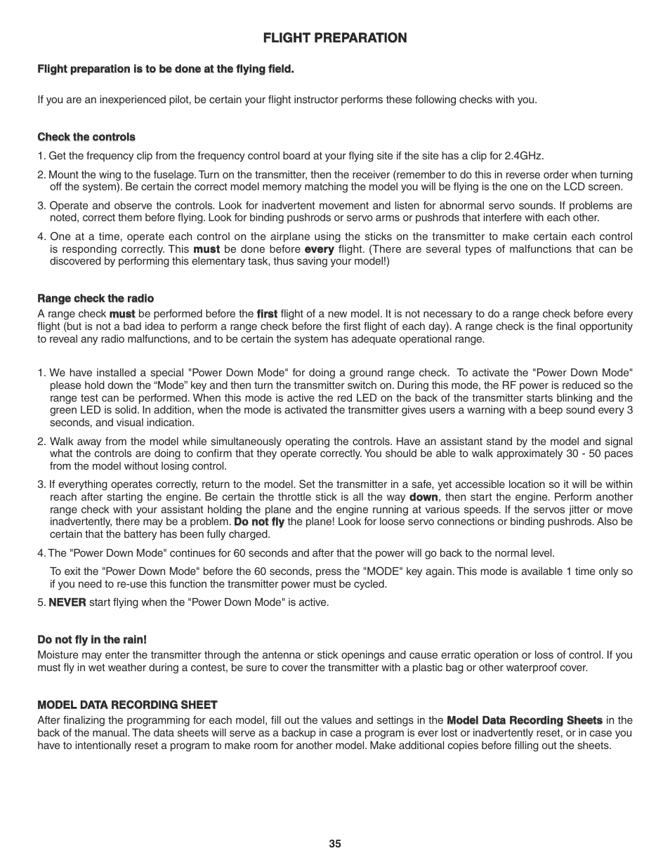 Futaba 6EX 2.4GHz User Manual | Page 35 / 38