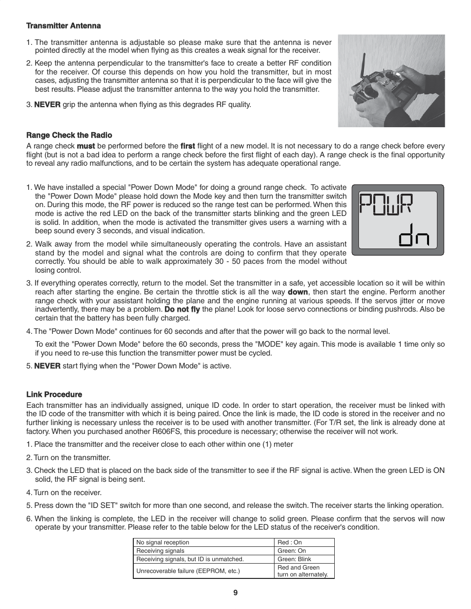 Futaba 6EX 2.4GHz User Manual | Page 9 / 38