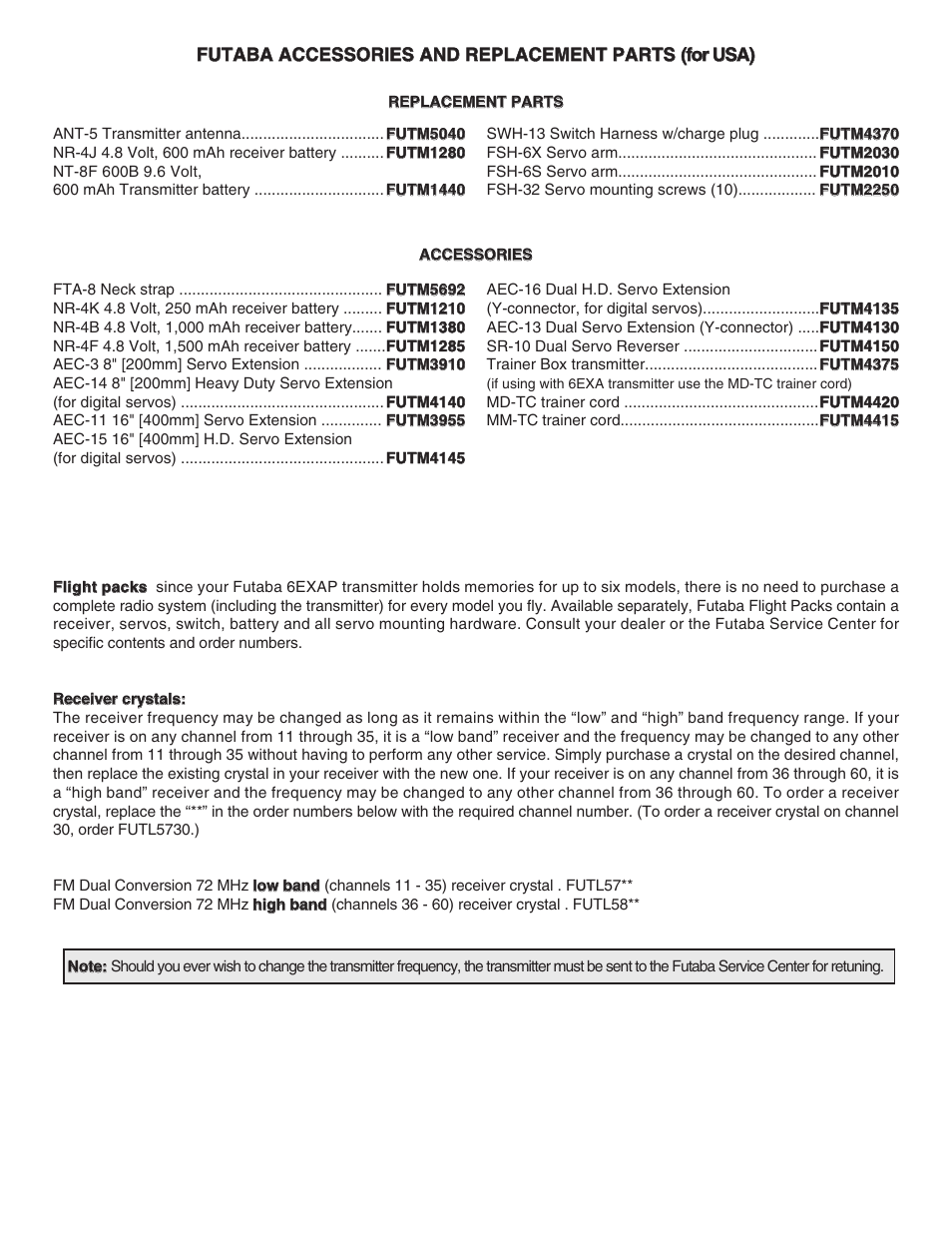 Futaba 6EXAP User Manual | Page 24 / 24