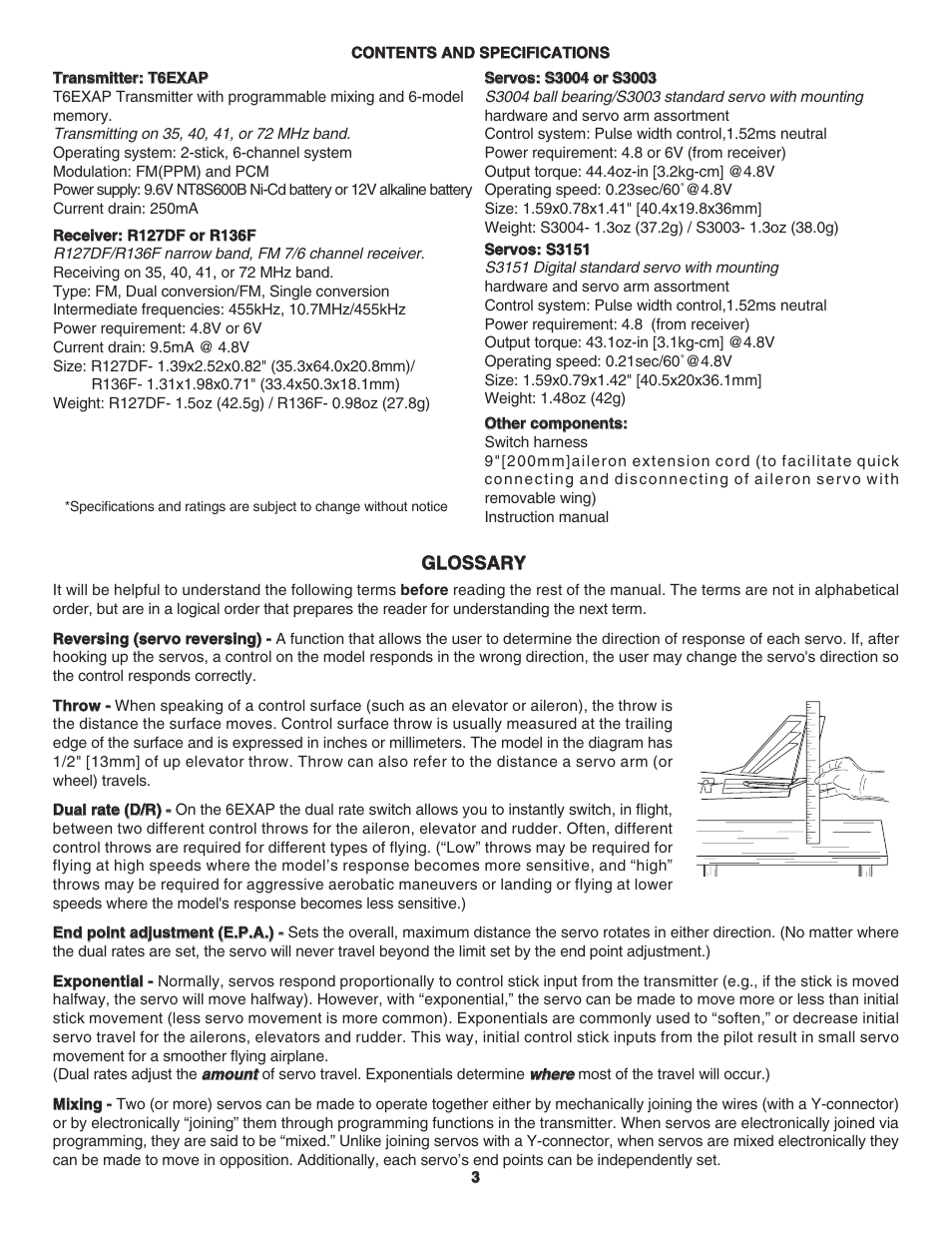 Futaba 6EXAP User Manual | Page 3 / 24
