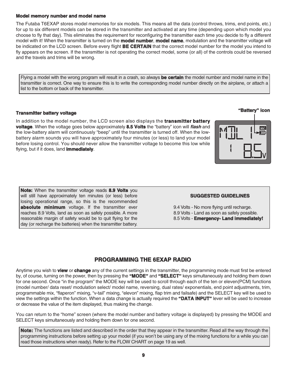 Futaba 6EXAP User Manual | Page 9 / 24