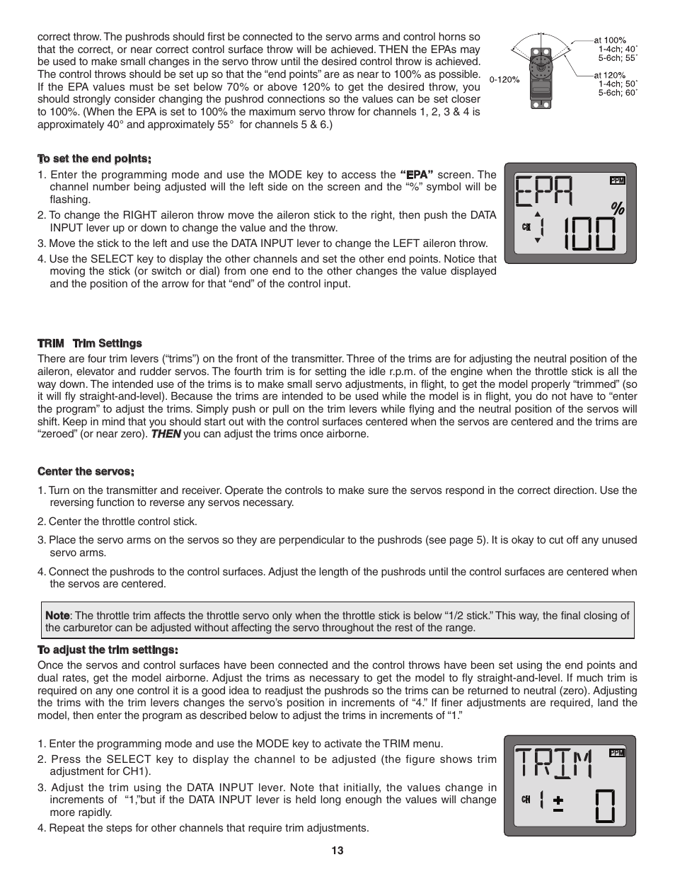 Futaba 6EXH User Manual | Page 13 / 24