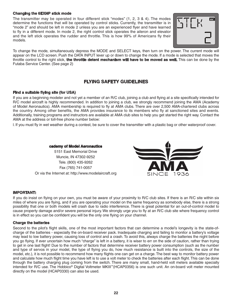 Futaba 6EXH User Manual | Page 22 / 24