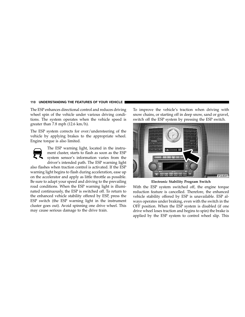 Chrysler 2005 300 SRT8 User Manual | Page 110 / 320