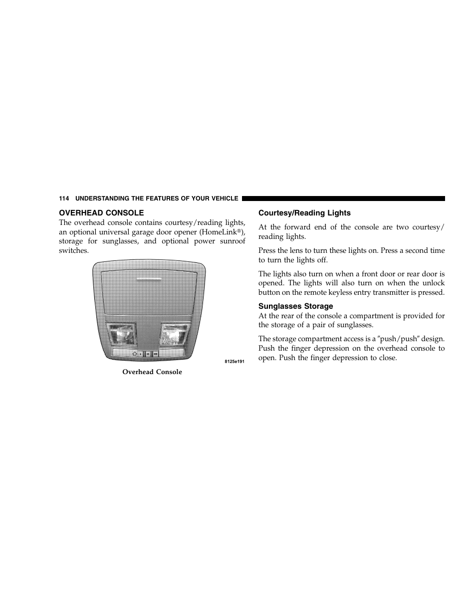 Chrysler 2005 300 SRT8 User Manual | Page 114 / 320