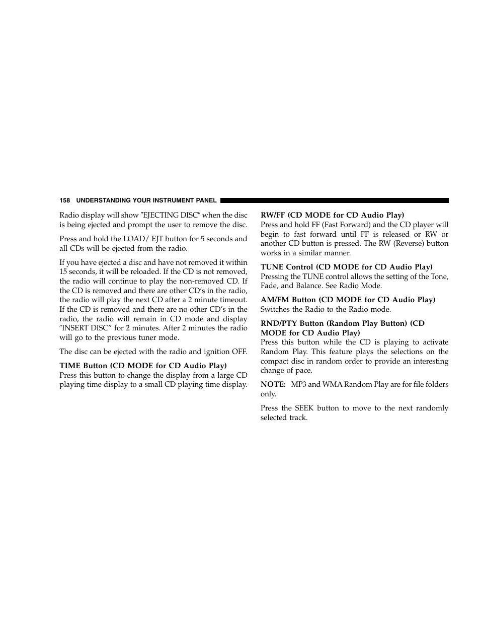 Chrysler 2005 300 SRT8 User Manual | Page 158 / 320