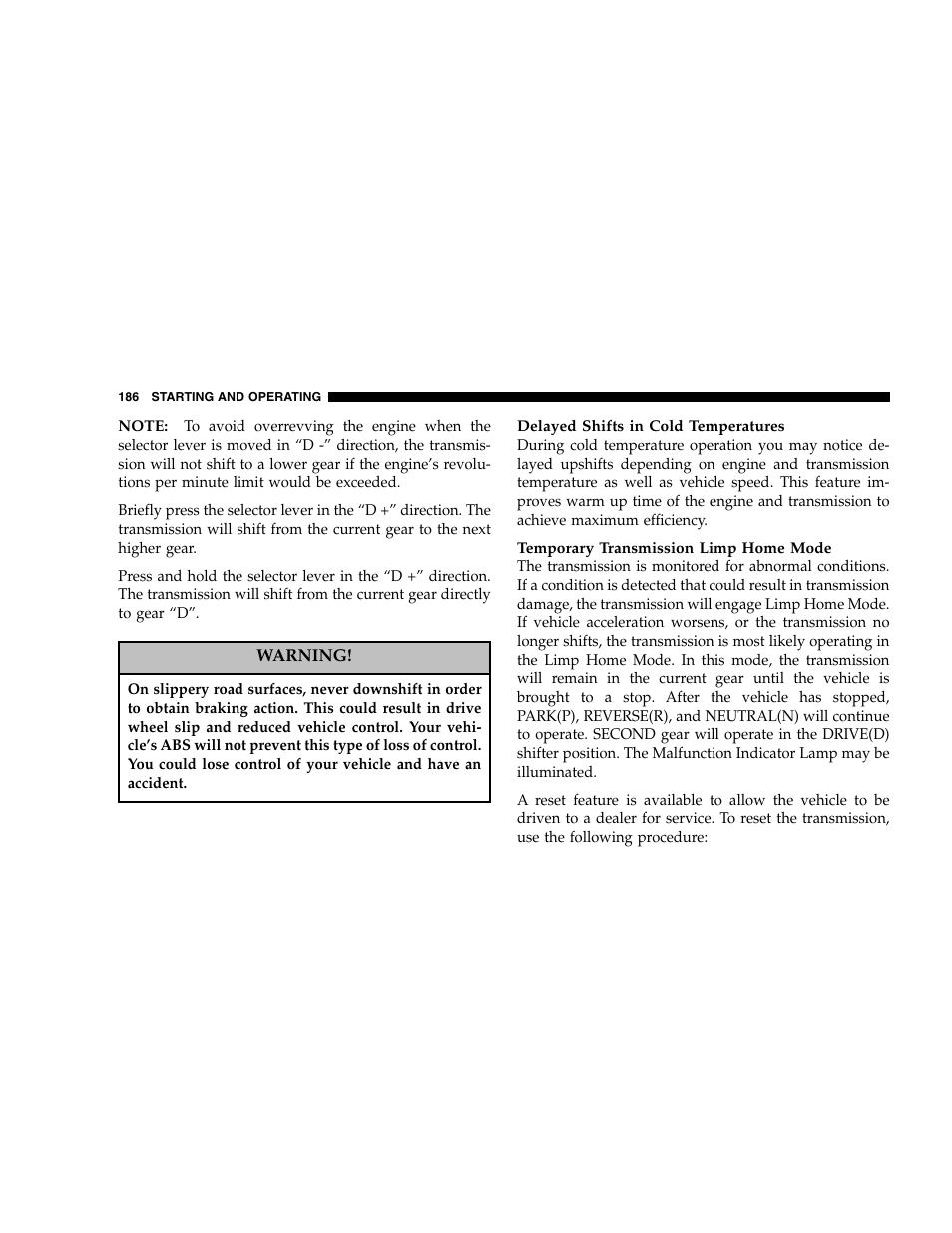 Chrysler 2005 300 SRT8 User Manual | Page 186 / 320