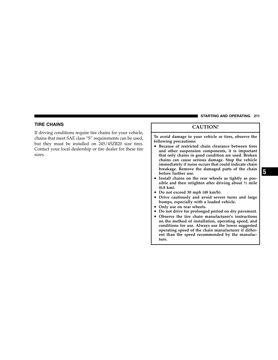 Chrysler 2005 300 SRT8 User Manual | Page 211 / 320