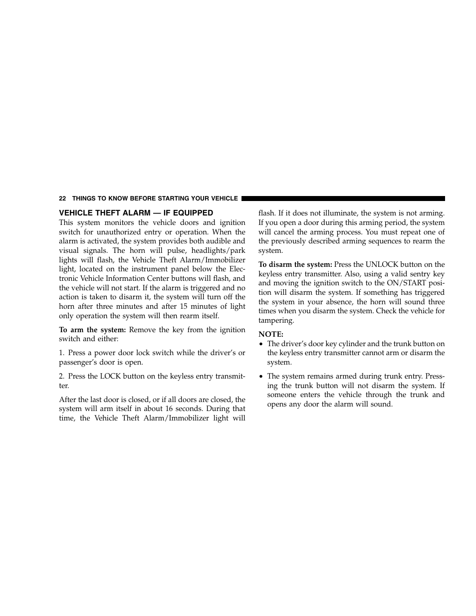 Chrysler 2005 300 SRT8 User Manual | Page 22 / 320