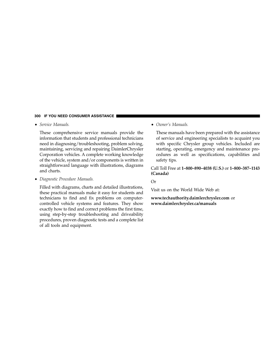 Chrysler 2005 300 SRT8 User Manual | Page 300 / 320