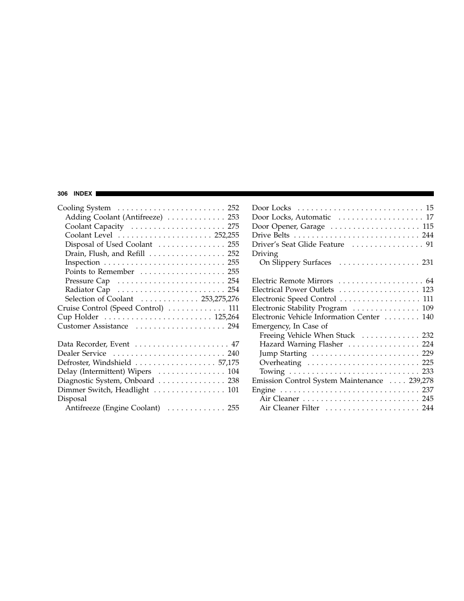 Chrysler 2005 300 SRT8 User Manual | Page 306 / 320