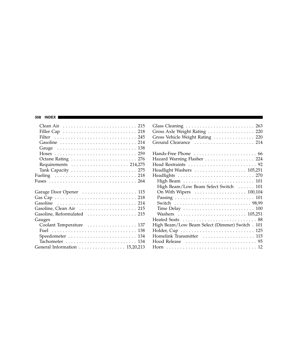 Chrysler 2005 300 SRT8 User Manual | Page 308 / 320
