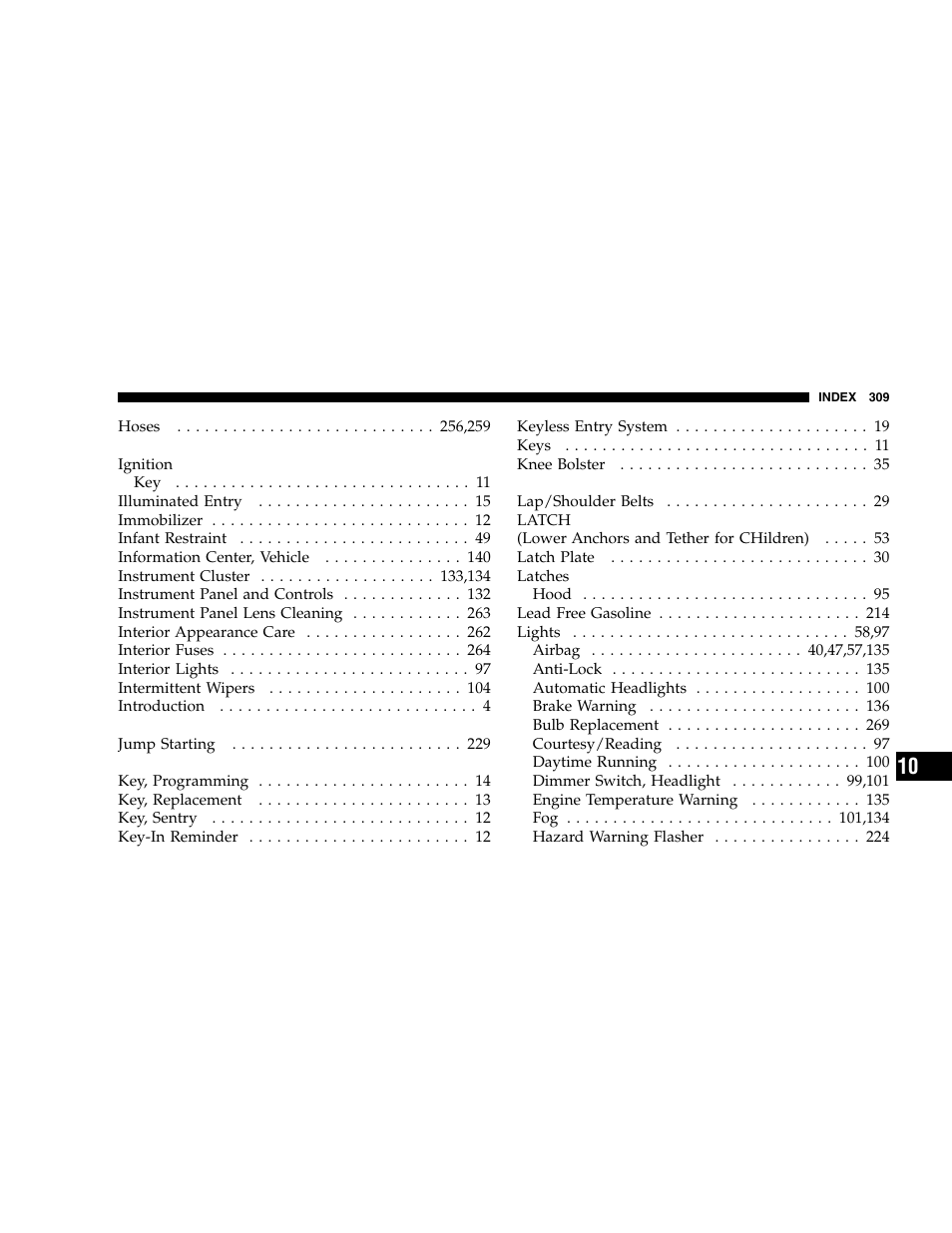 Chrysler 2005 300 SRT8 User Manual | Page 309 / 320