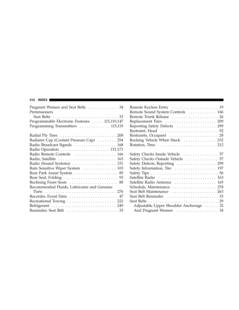Chrysler 2005 300 SRT8 User Manual | Page 312 / 320