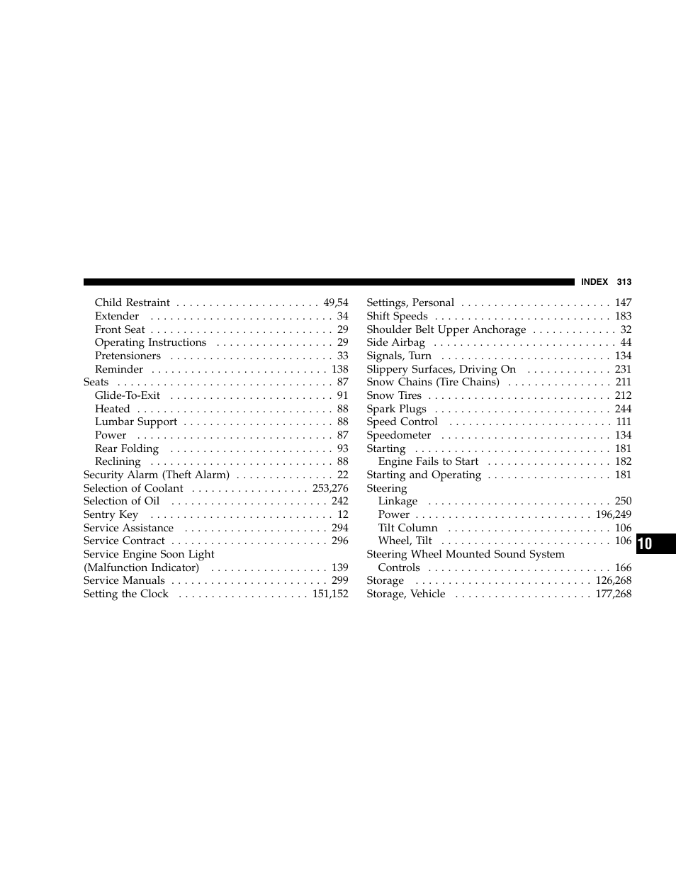 Chrysler 2005 300 SRT8 User Manual | Page 313 / 320