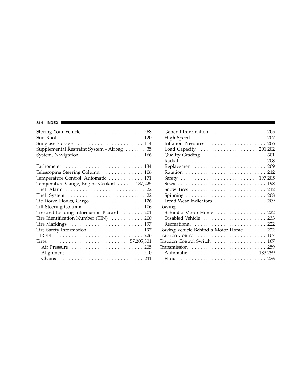 Chrysler 2005 300 SRT8 User Manual | Page 314 / 320