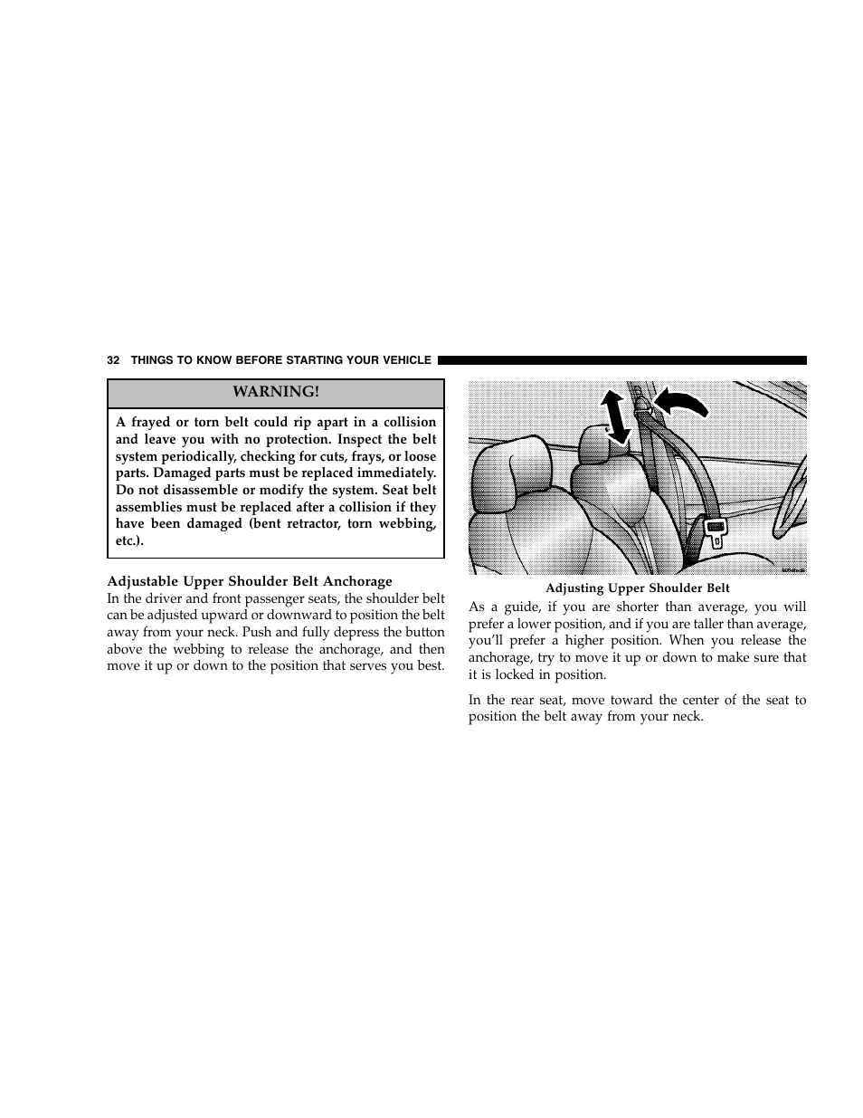 Chrysler 2005 300 SRT8 User Manual | Page 32 / 320