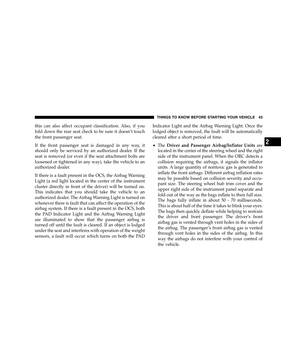 Chrysler 2005 300 SRT8 User Manual | Page 43 / 320
