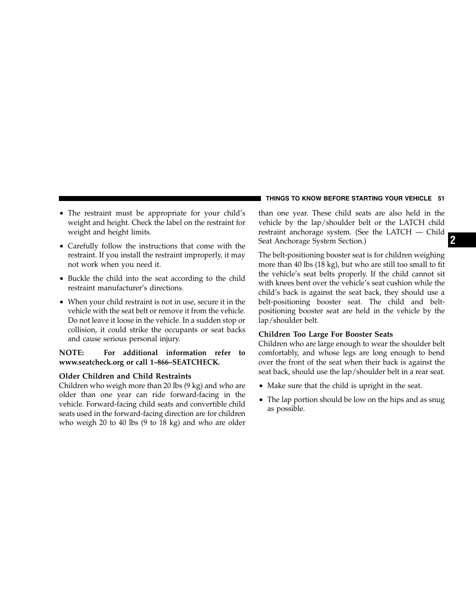 Chrysler 2005 300 SRT8 User Manual | Page 51 / 320