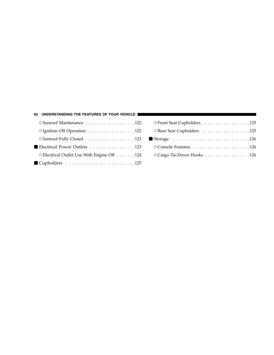 Chrysler 2005 300 SRT8 User Manual | Page 62 / 320