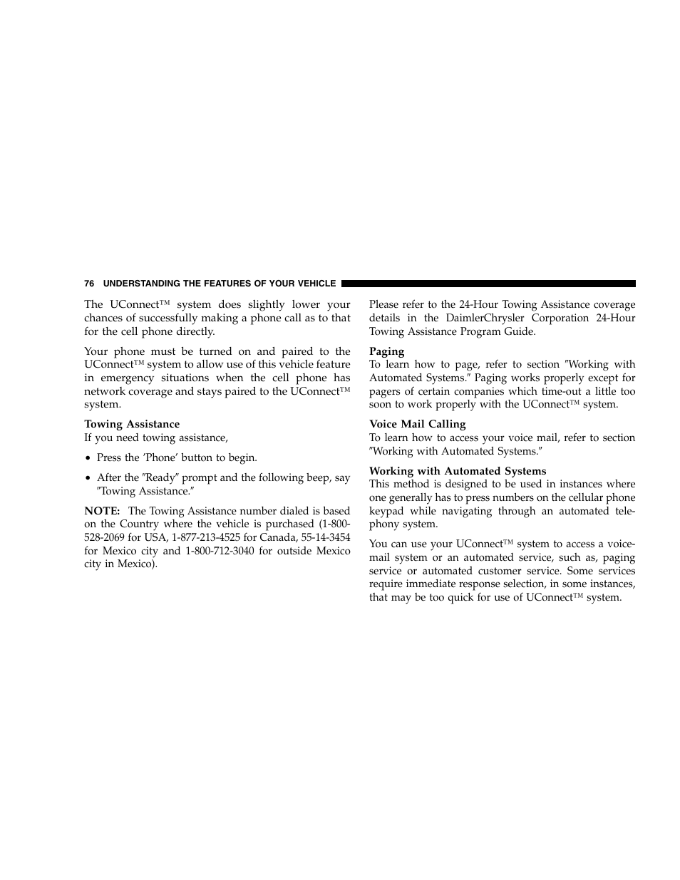 Chrysler 2005 300 SRT8 User Manual | Page 76 / 320