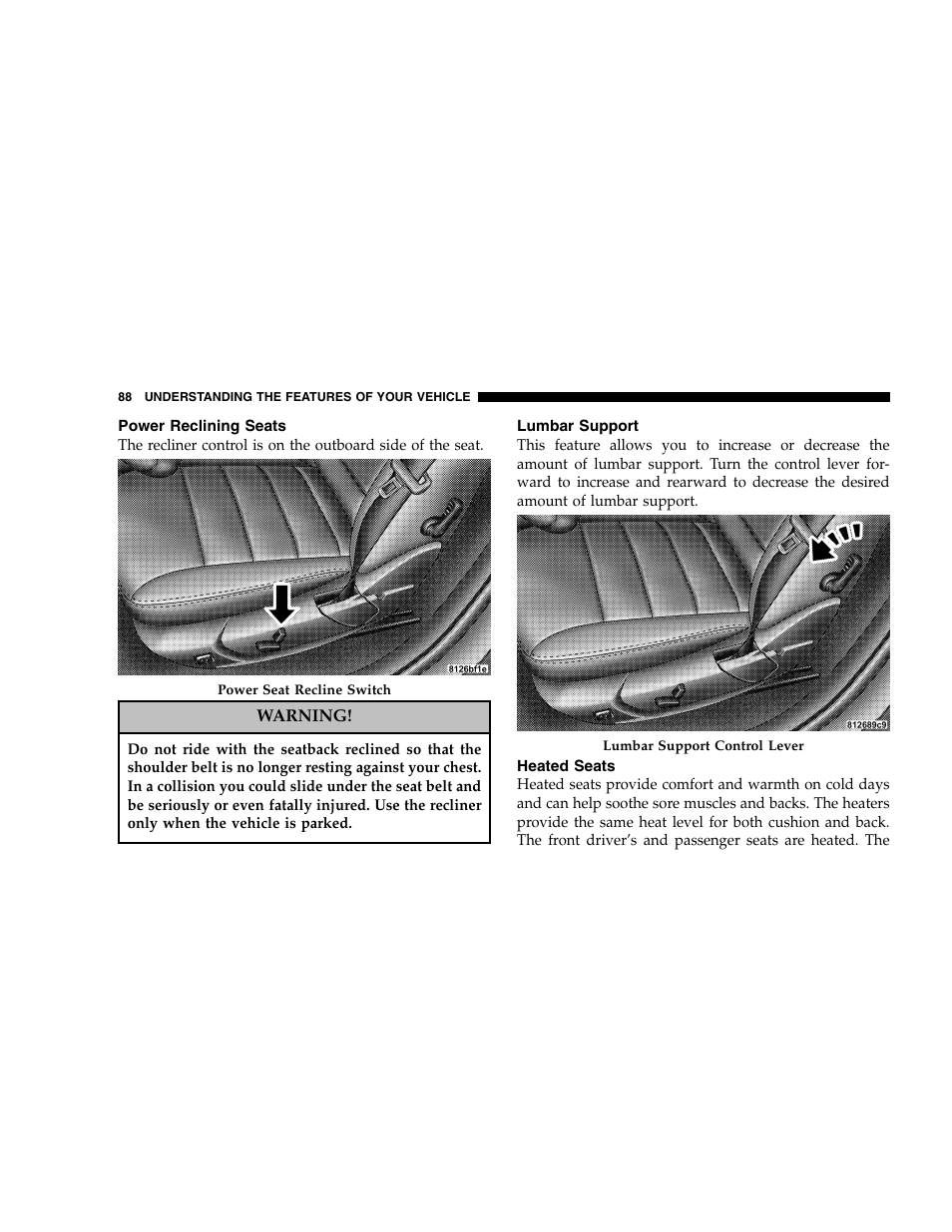 Chrysler 2005 300 SRT8 User Manual | Page 88 / 320