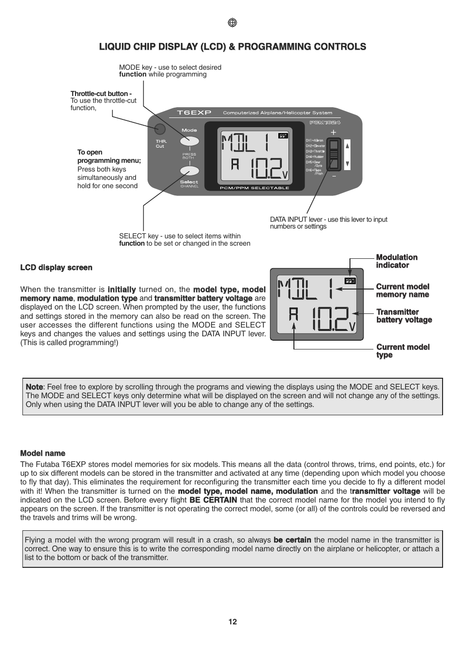 Futaba 6EXP User Manual | Page 12 / 37