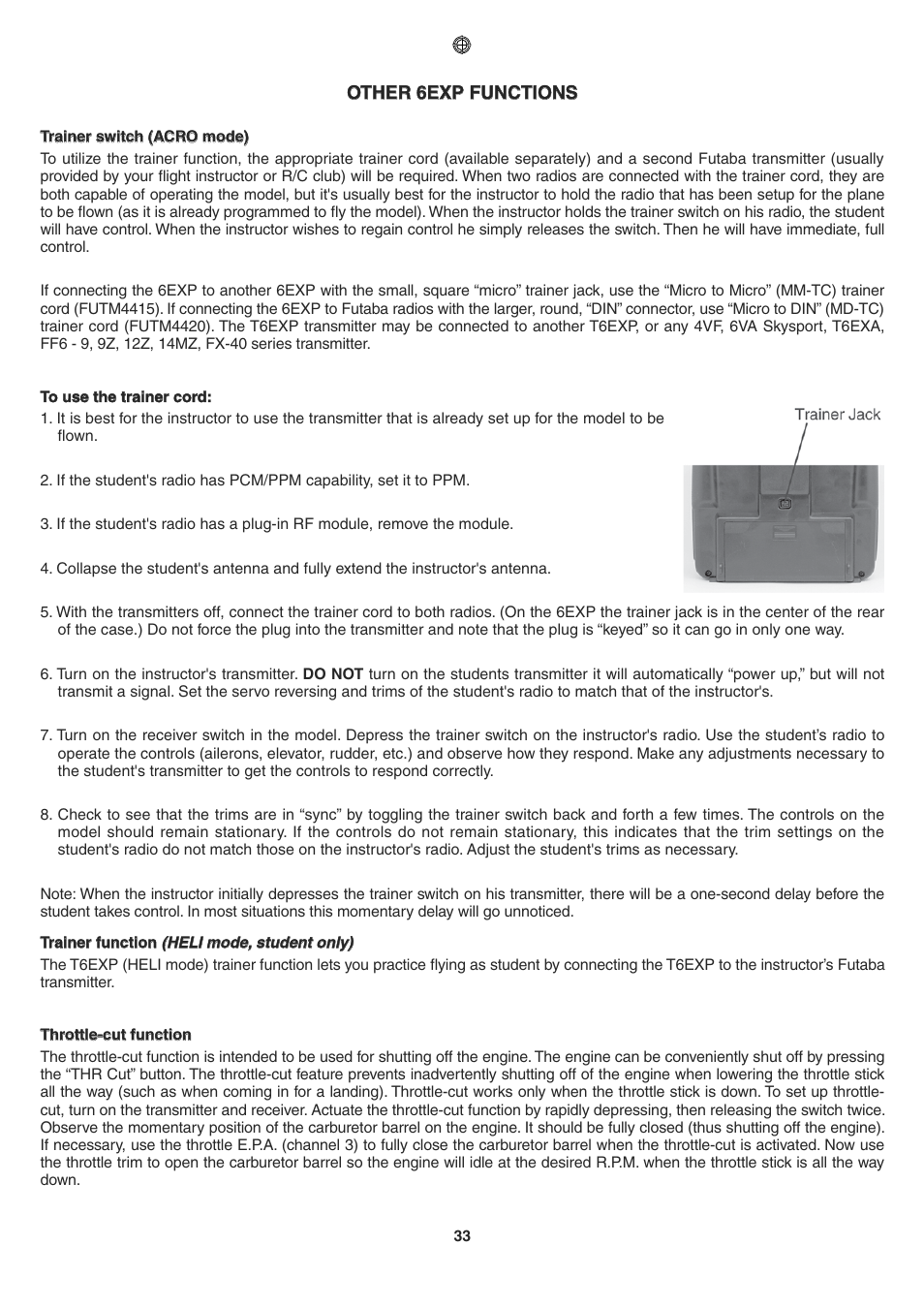 Futaba 6EXP User Manual | Page 33 / 37