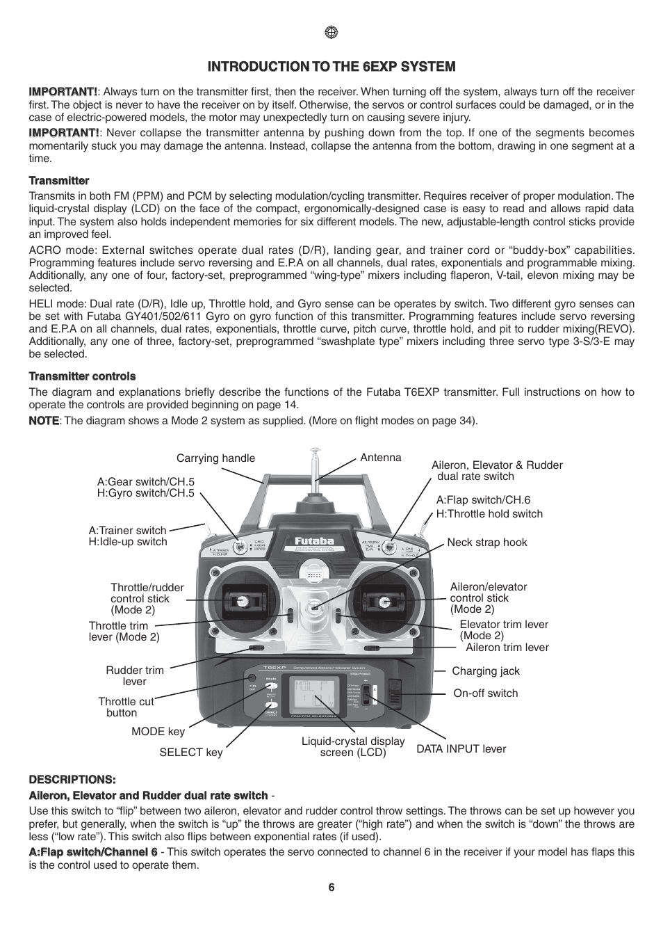 Futaba 6EXP User Manual | Page 6 / 37