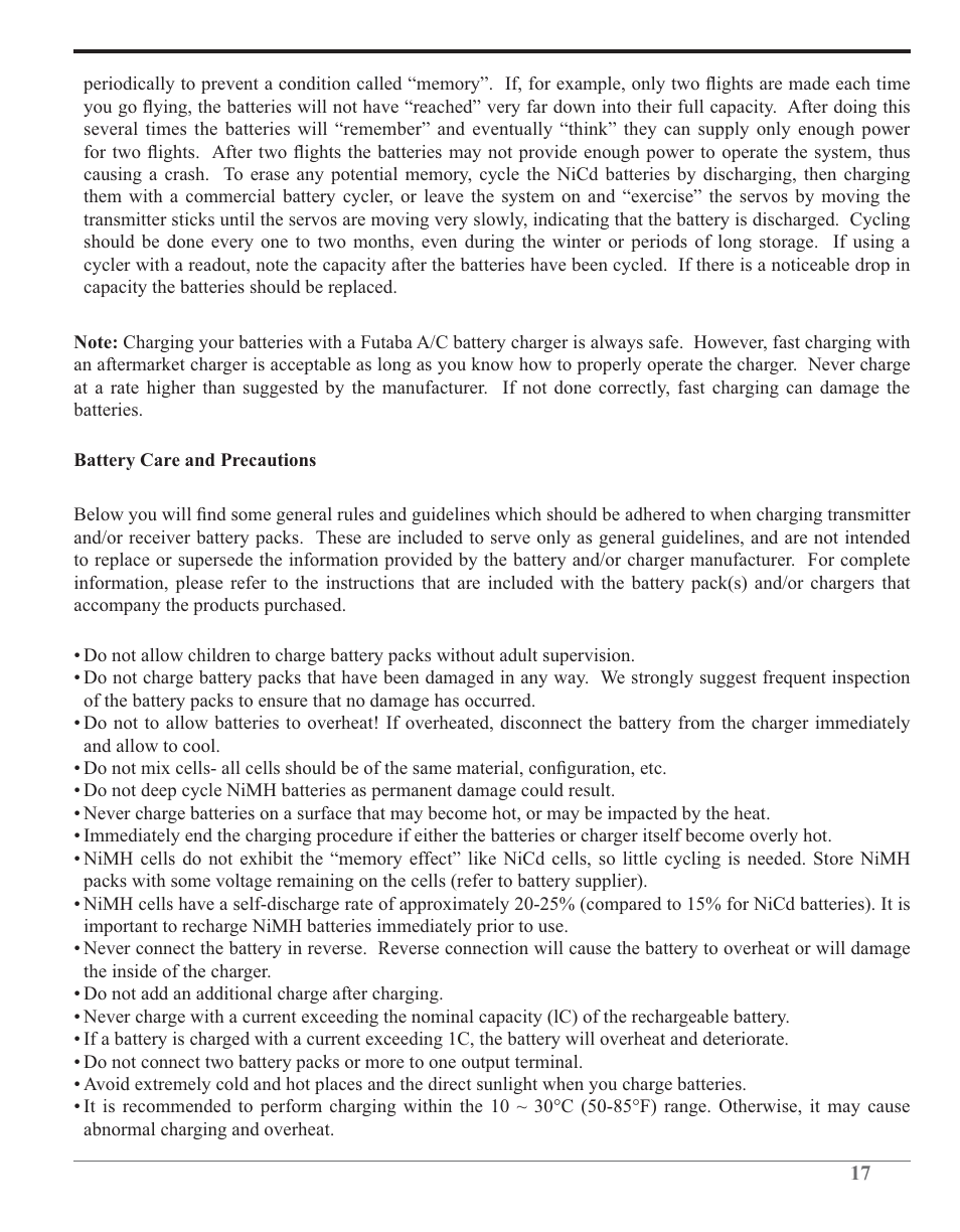 Futaba 6J 2.4GHz User Manual | Page 17 / 94