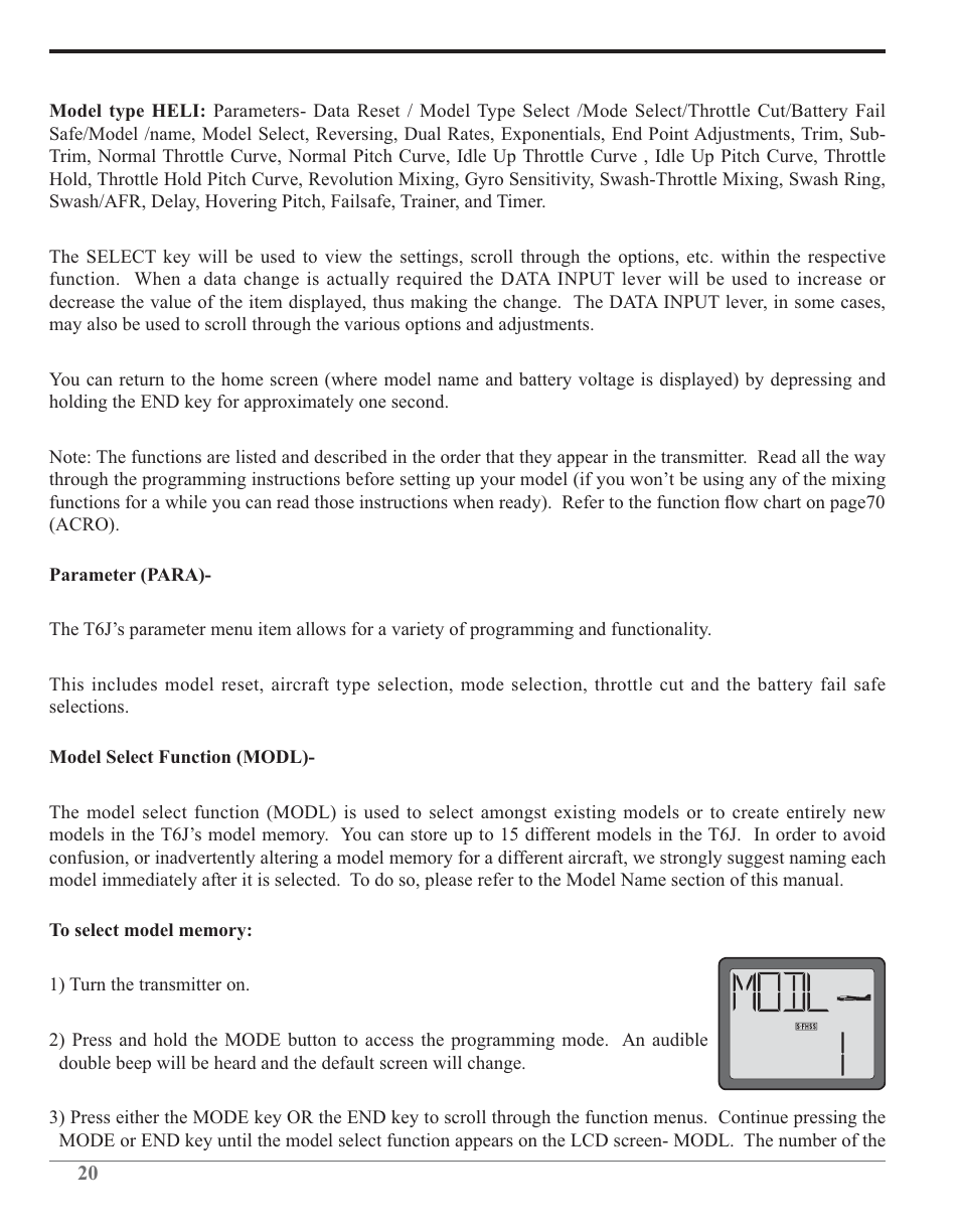 Futaba 6J 2.4GHz User Manual | Page 20 / 94