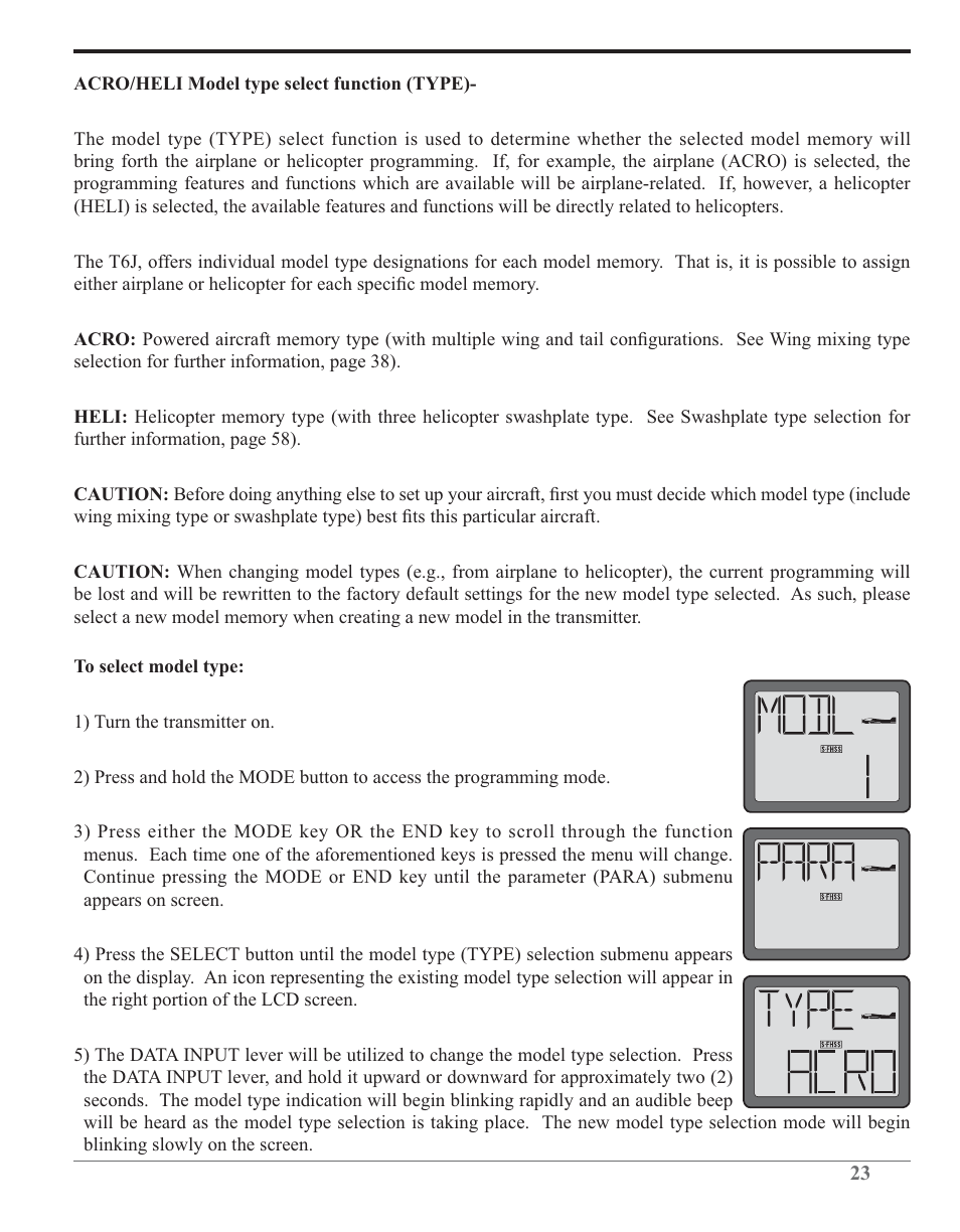 Futaba 6J 2.4GHz User Manual | Page 23 / 94