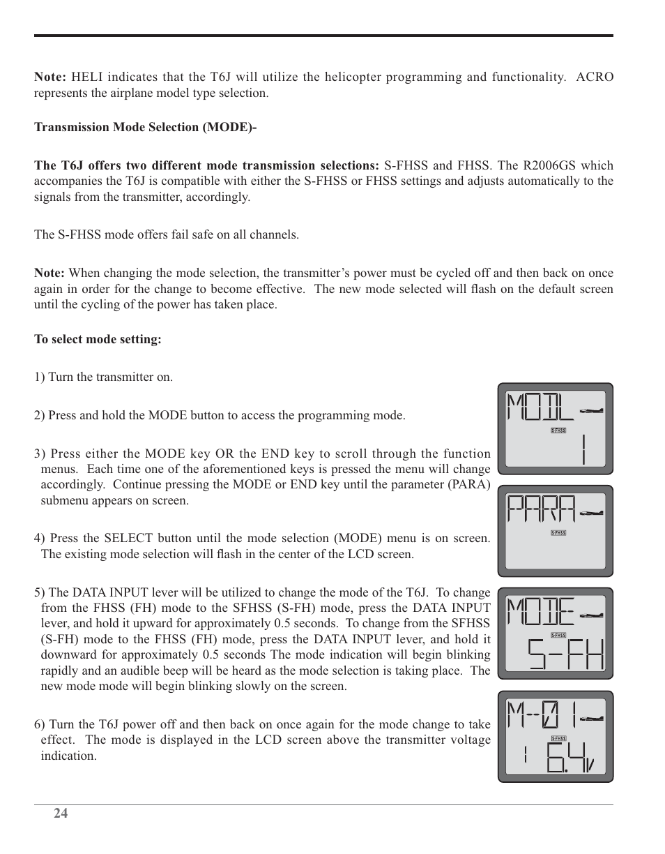 Futaba 6J 2.4GHz User Manual | Page 24 / 94