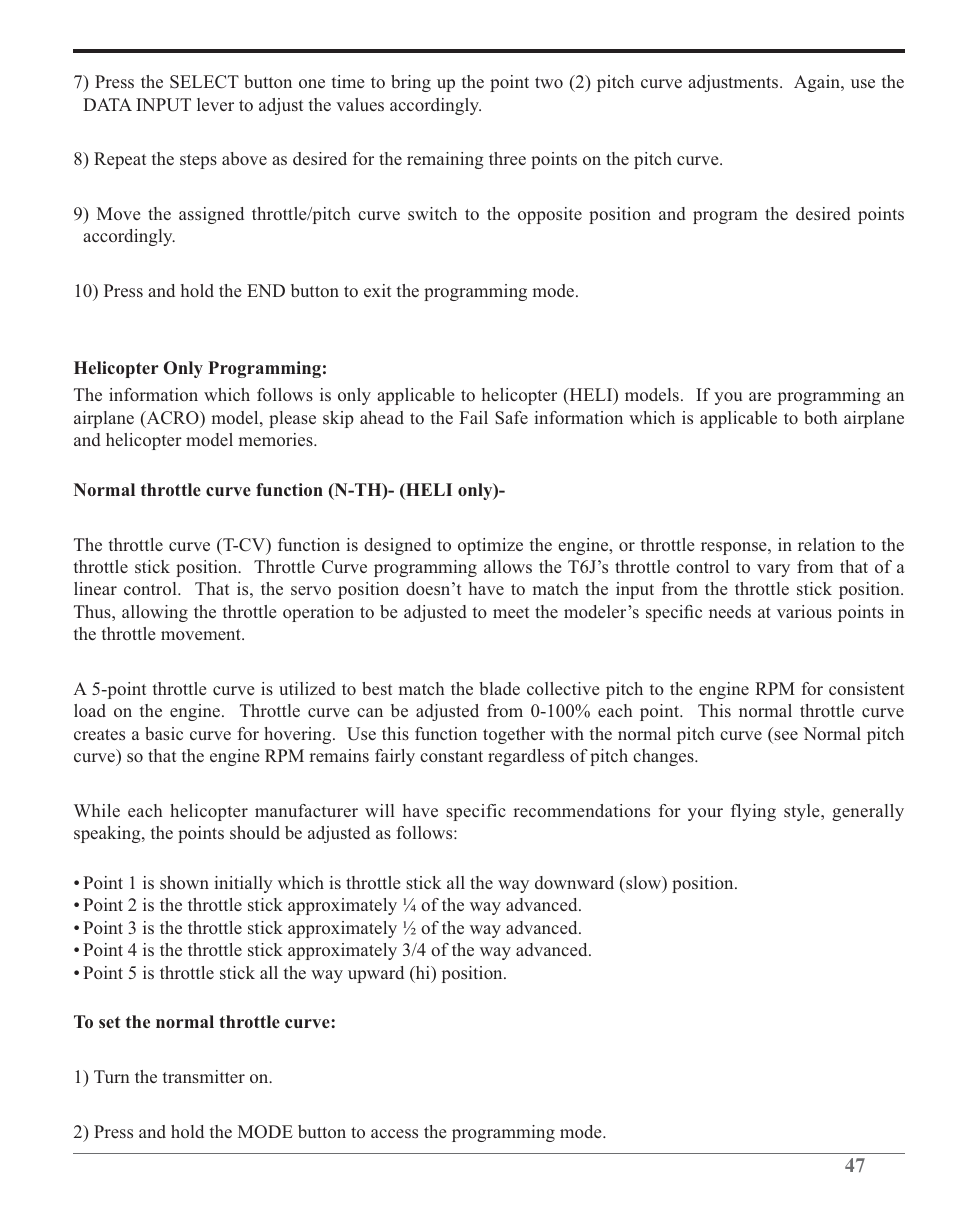 Futaba 6J 2.4GHz User Manual | Page 47 / 94