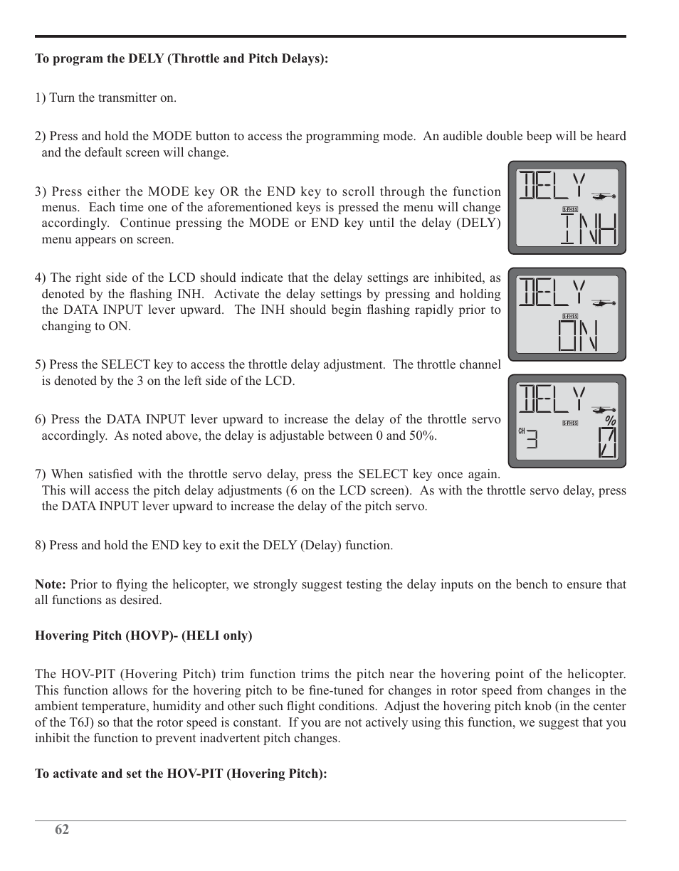 Futaba 6J 2.4GHz User Manual | Page 62 / 94