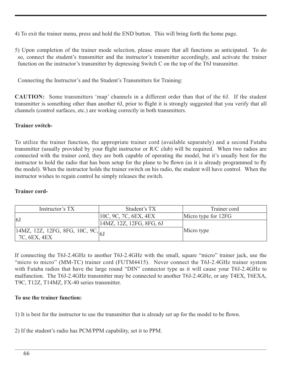 Futaba 6J 2.4GHz User Manual | Page 66 / 94