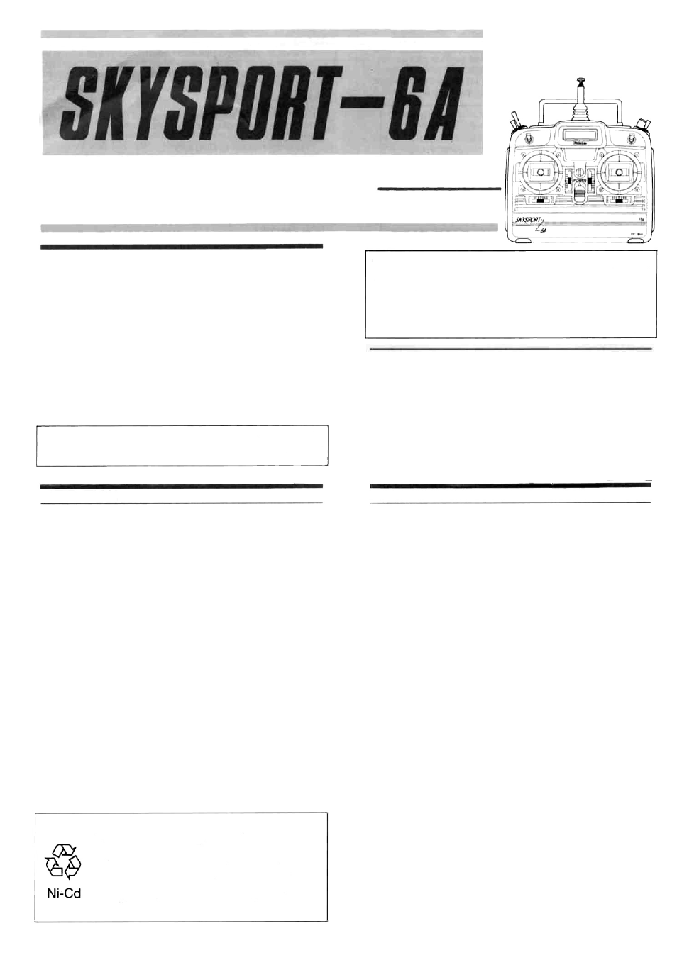 Futaba 6VA (6A) User Manual | 8 pages