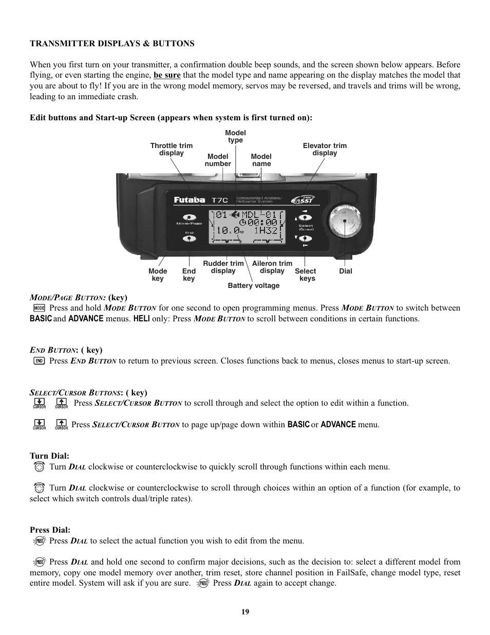 Futaba 7C 2.4GHz User Manual | Page 19 / 86