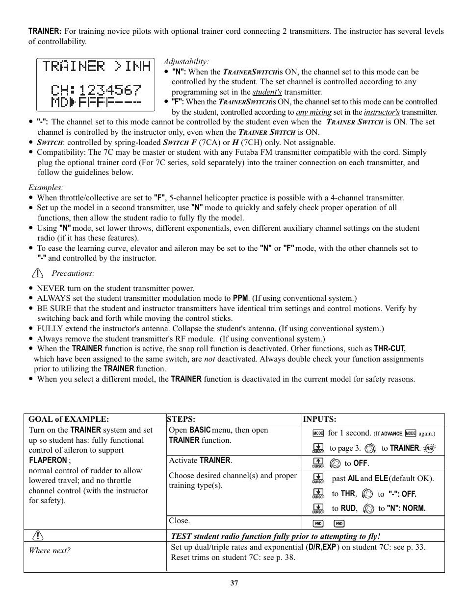 Futaba 7C 2.4GHz User Manual | Page 37 / 86