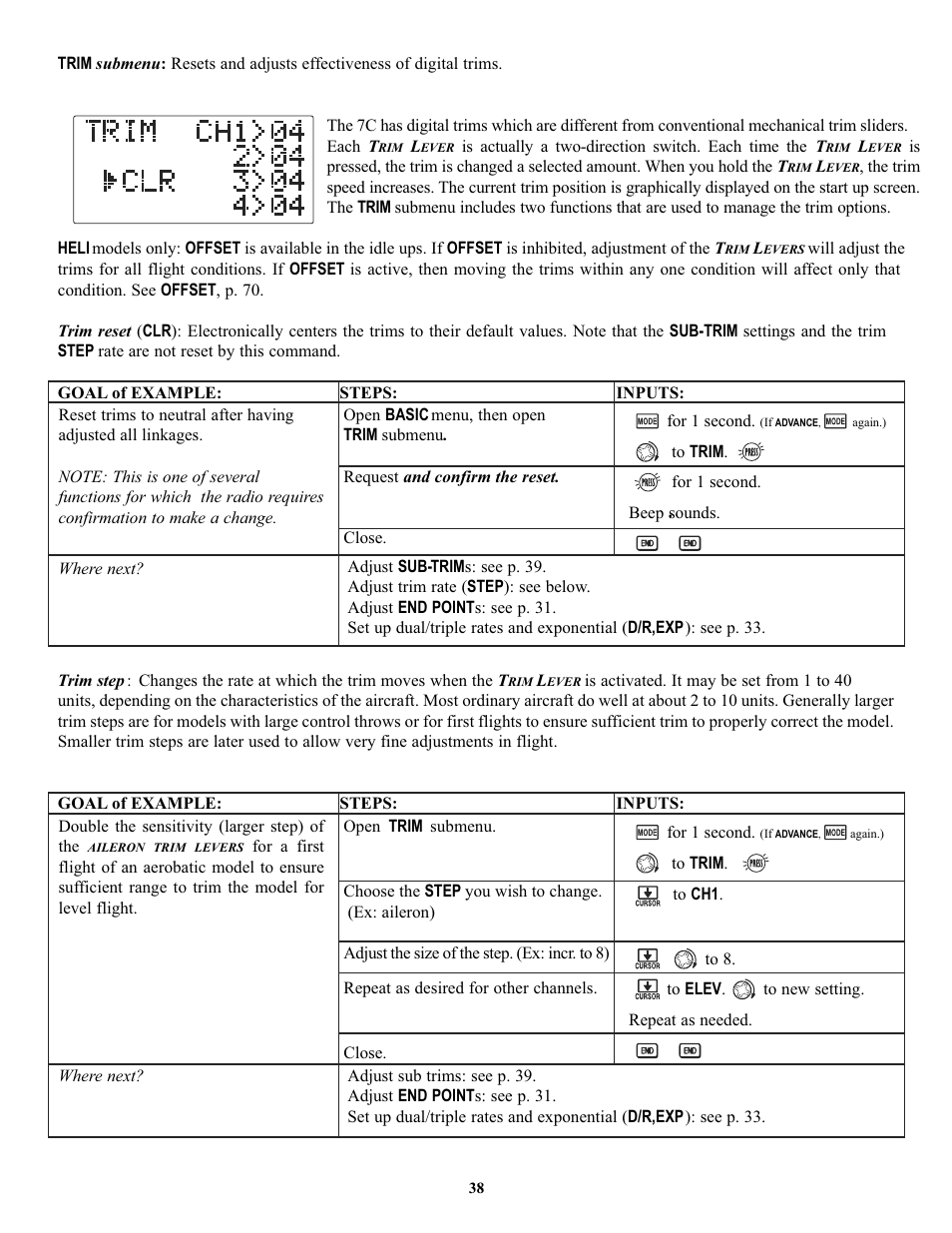 Futaba 7C 2.4GHz User Manual | Page 38 / 86